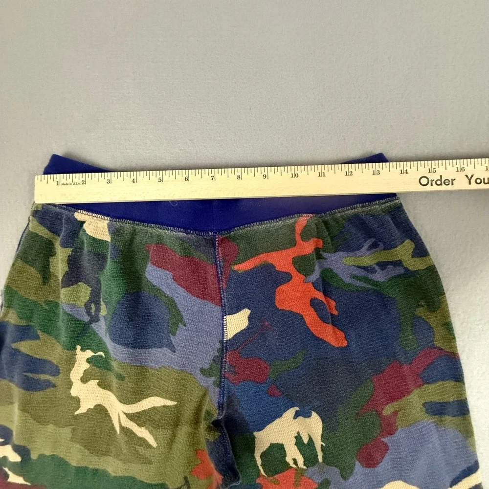 Polo Ralph Lauren Camo Waffle Knit Jogger Pants Big Pony Mens Medium Multi Color - Picture 9 of 11